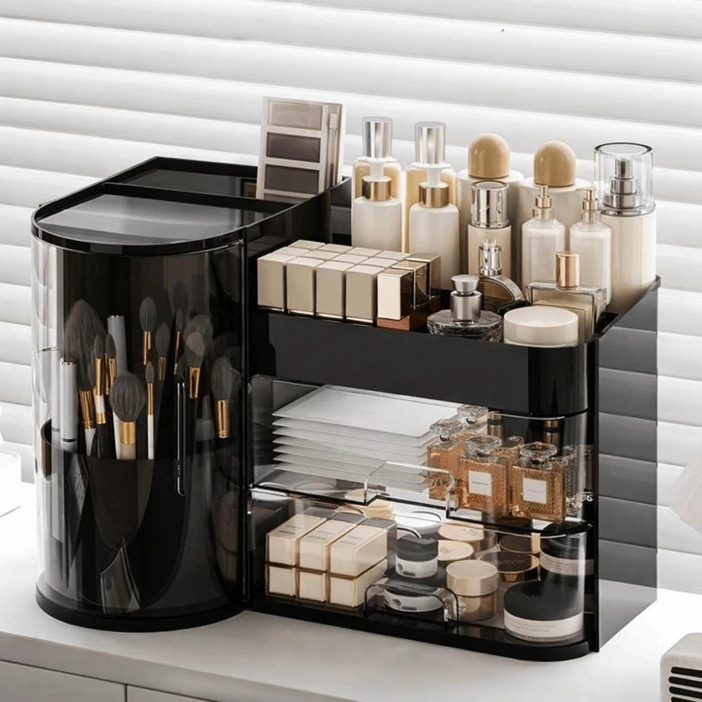 Dust-proof Cosmetic Storage Box Large Capacity Skincare Display Cases Dressing Table
