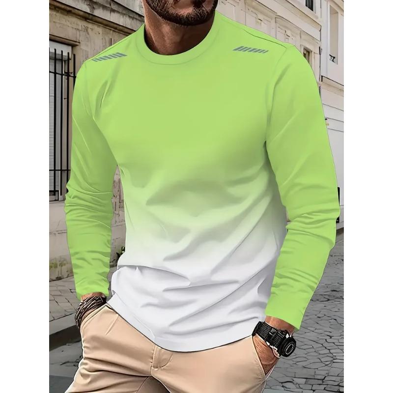 Men's Autumn 3D Cross Print Crew Neck Long Sleeve T-Shirt
