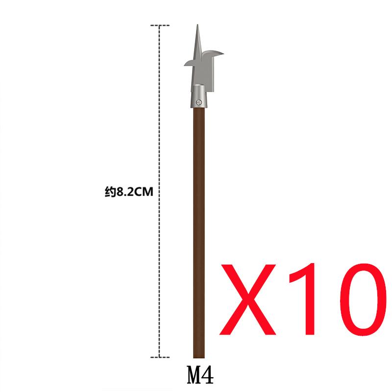 MOC Medieval Building Blocks Character Parts Model Toy Castle Knight Soldier Sword Bow Armor Shield Spear Piercing Parts Bricks