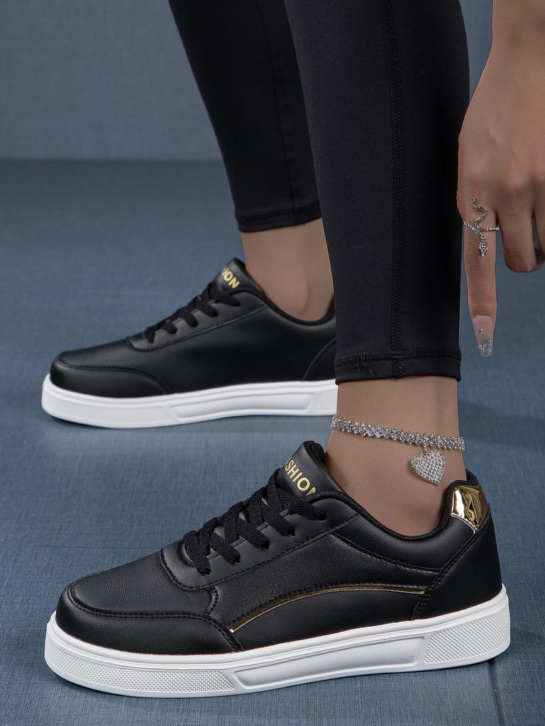 2025 Summer Women's White Platform Sneakers - Versatile Sporty Flats for Students