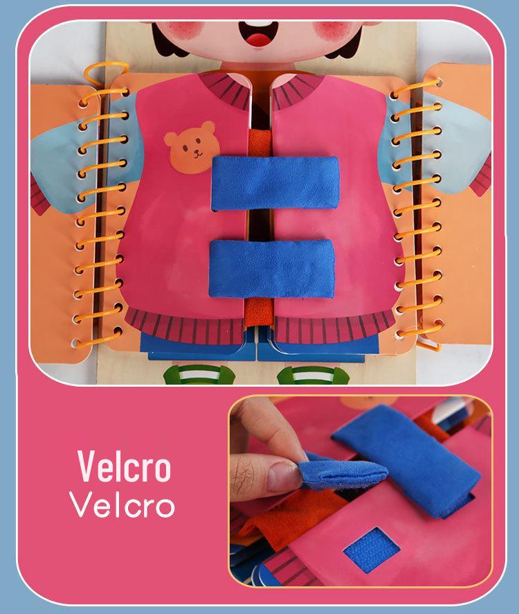 Kids' Montessori Multi-Layer Busy Board: Early Education Dressing Practice Tool