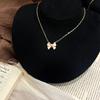 Xiaohongshu explosive Seiko micro-inlaid sweet bow necklace raw light luxury neck chain
