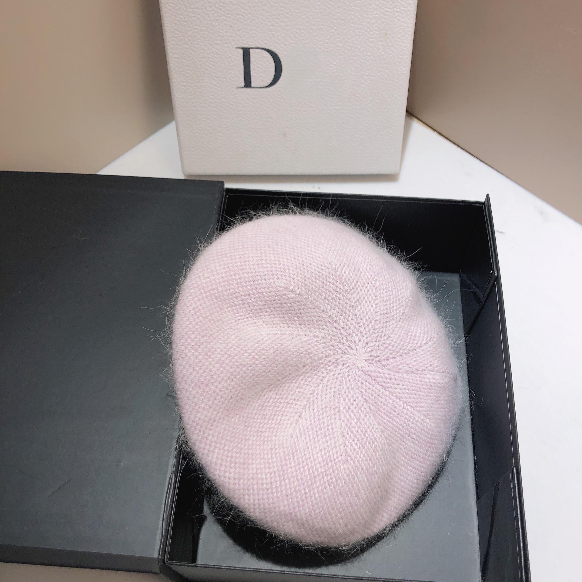 

Берет из меха ангорского кролика в корейском стиле: Мягкая, теплая, плюшевая восьмиугольная шапка для осени и зимы One Size светло-фиолетовый