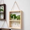 Wall Hanging Glass Planter Propagate Station Wall Hanging Glass Planter with Wooden Stand