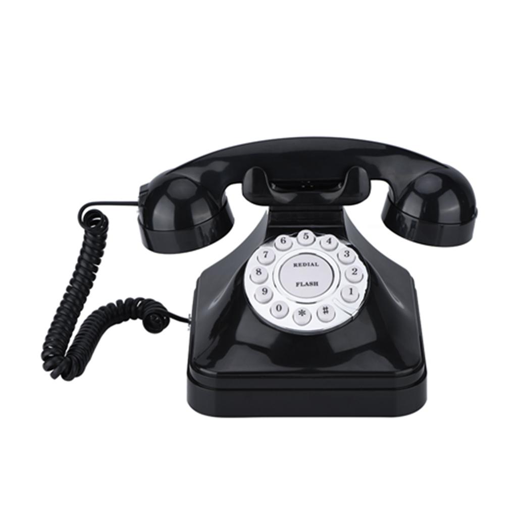 WX 3011 Vintage Black Multi Function Plastic Home Telephone Retro Wire Landline Phone