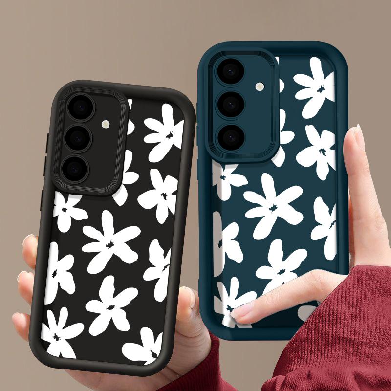 Für Samsung Galaxy S25 S24 S22 Ultra Plus S23 S21 S20 Fe A55 A54 A14 5g Floral Silikon Soft Slim Objektiv Schutz Fall Abdeckung