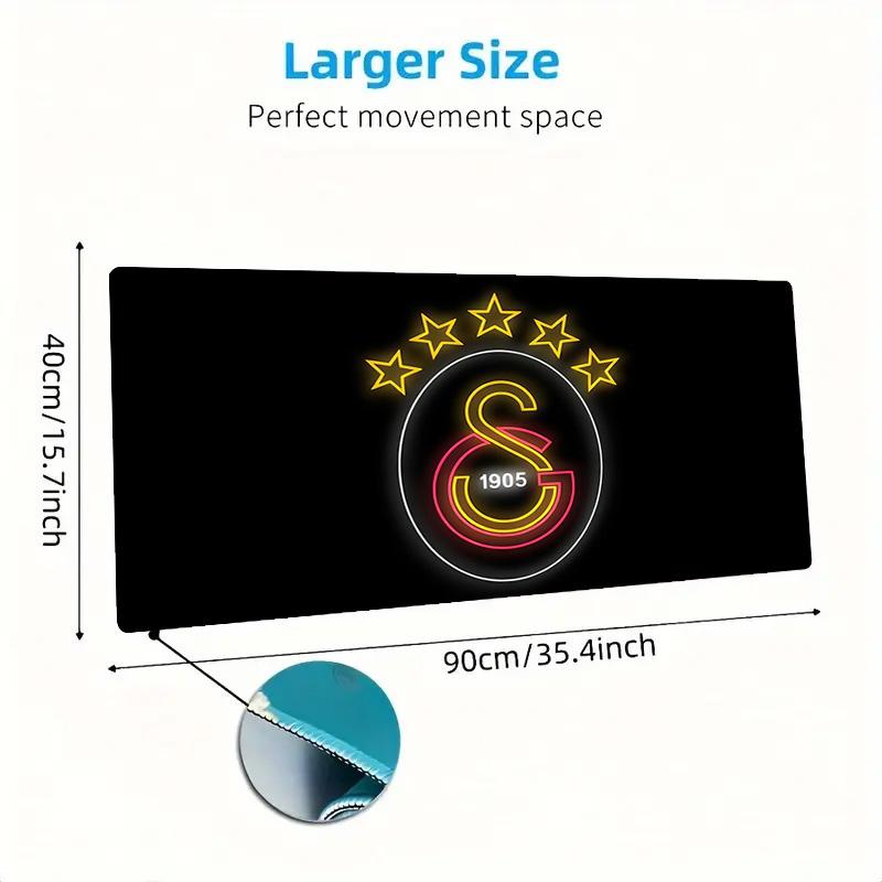 Galatasaray Print  Cushion Non-slip Laptop Tablet Big Mousepad XXL Mat Mini PC Playmat With Lock Edge