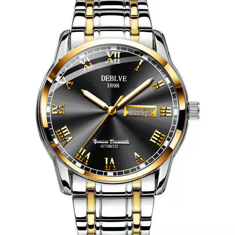 Swiss Men's Waterproof Quartz Watch: Elegant Automatic Movement, Slim Design