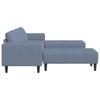 Blue Sofa 250 x 188 x 76 cm Cord Fabric