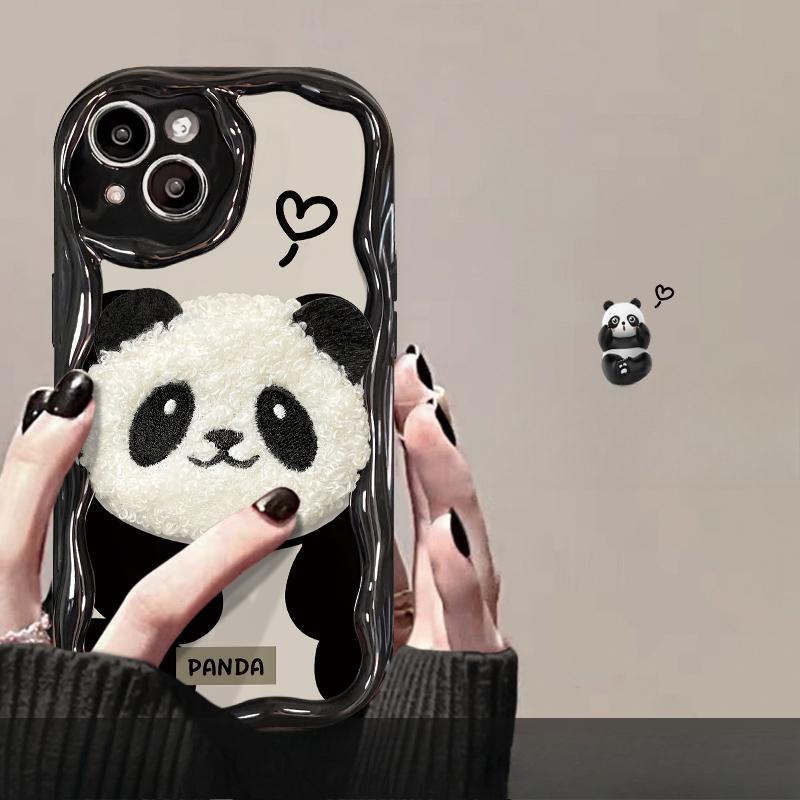 

Подходит для Apple 15promax Чехол для мобильного телефона iPhone 14/13 Мультяшный плюшевый ремешок с пандой 11/12 Силиконовый Xs iPhone 6