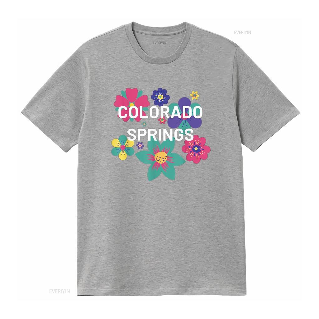 Colorado Springs Floral Souvenir T Shirt for Women and Kids vintage Washed graphic Unisex Soft Stylish designer clothes