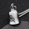 Punk Vintage Motorcycle Bell Pendant Necklace Men\'s Personalizeds Biker Rock Party Exorcist Jewelry Riding Bell