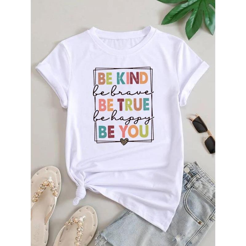 

(European Size) 90s Women Tee Top Clothing Flower Floral Sweet Casual Short Sleeve T Shirt Fashion Print Lady Female Graphic T-shirts 4XL