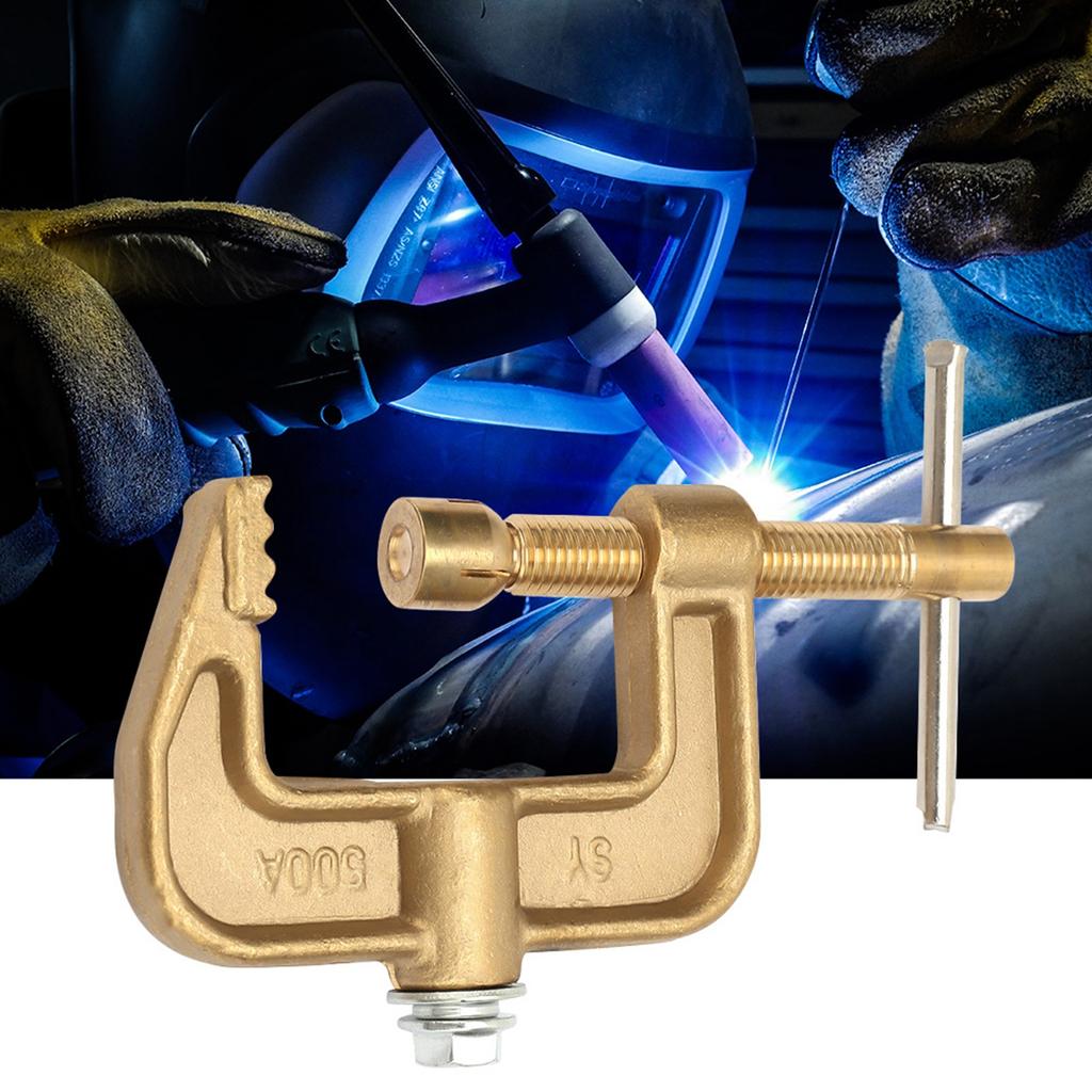 C Earth Clamp Ground Welding Earth Clamp 500A Brass Material Classical G Shape Ground Welding Earth Clamp for Welding Machine