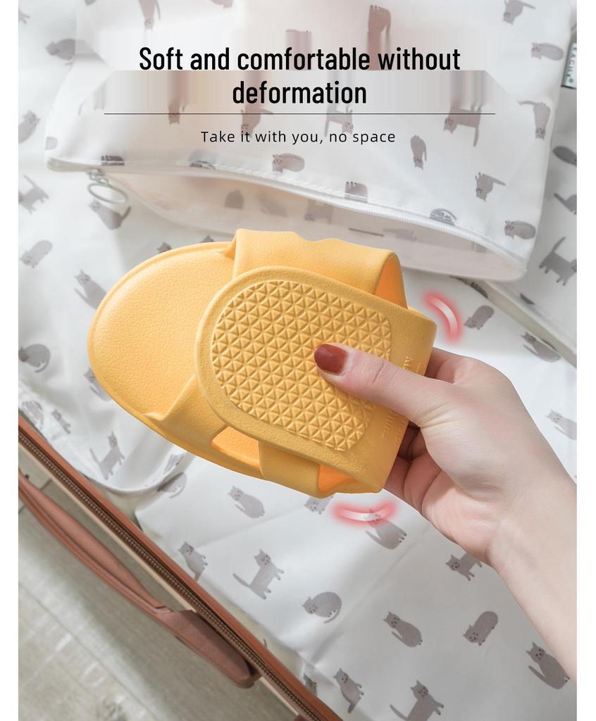 Unisex Non-slip Folding Bath Slippers for Home, Travel, and Hotels