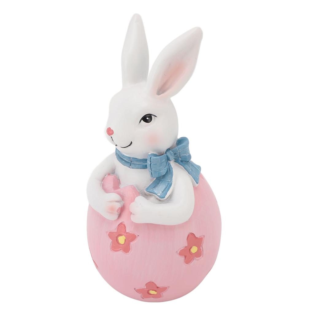 Easter Bunny Egg Decoration Resin Spring Easter Rabbit Decor Figurine Tabletop Decoration for Party