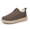 Herren Freizeitschuhe Warm Leichtgewicht Trainingsschuhe Winter Rutschfest Loafer Mit Kunstfell gefüttert Business Bequem Flauschig Outdoor Laufschuhe für Herren