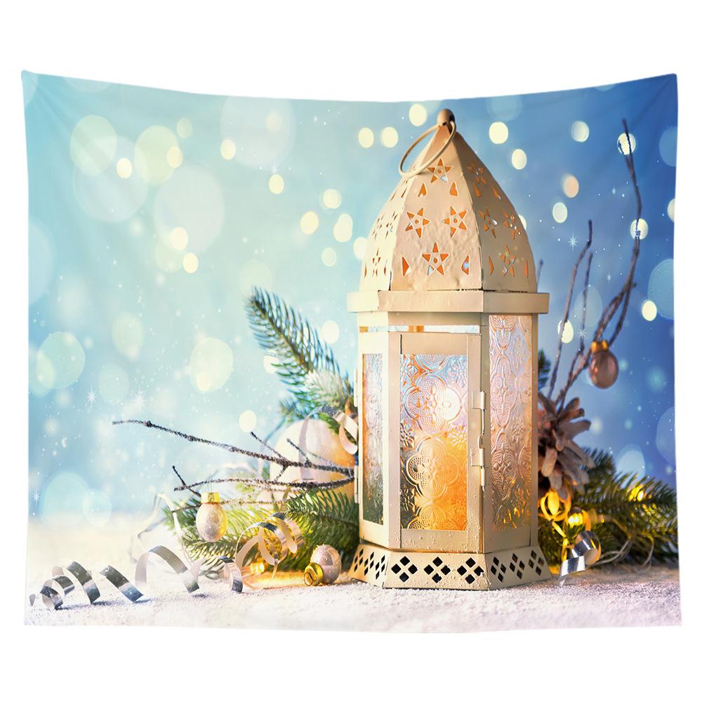 Christmas Tapestry Ice and Snow Cabin Scenery Cross-border Hanging Cloth Room Hanging Cloth Tapestry
