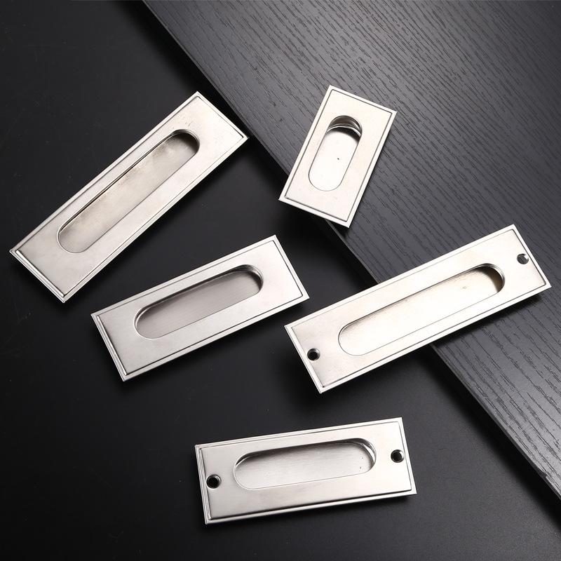 Stainless Steel Concealed Recessed Pull Handle for Drawers and Sliding Doors