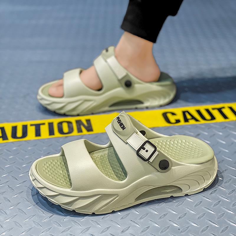 Men's Trendy EVA Cross-Strap Sandals – Thick Sole for Outdoor Sports & Beach