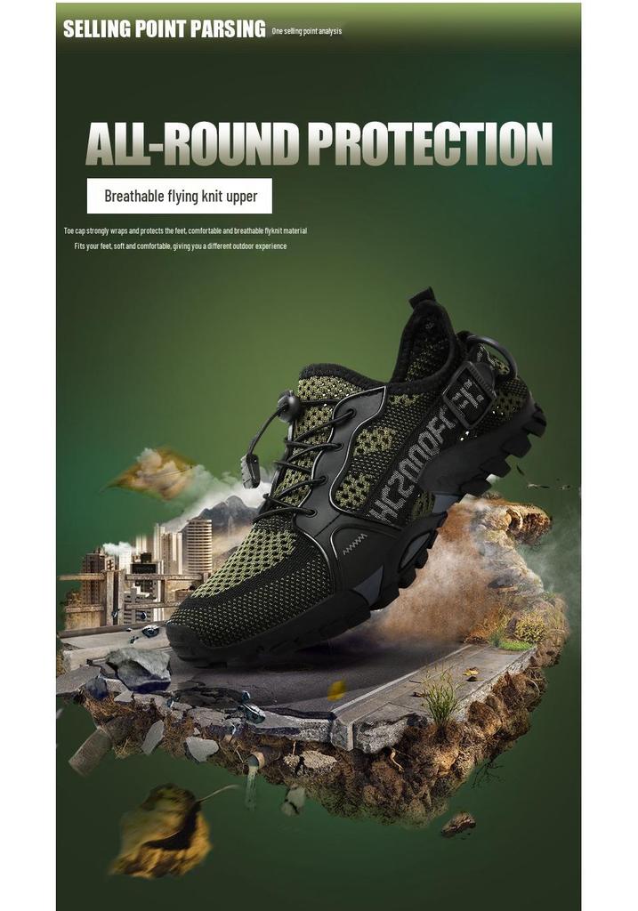 Men's Trekking Flyknit Outdoor & Beach Shoes - Casual, Off-road, and Wading Footwear