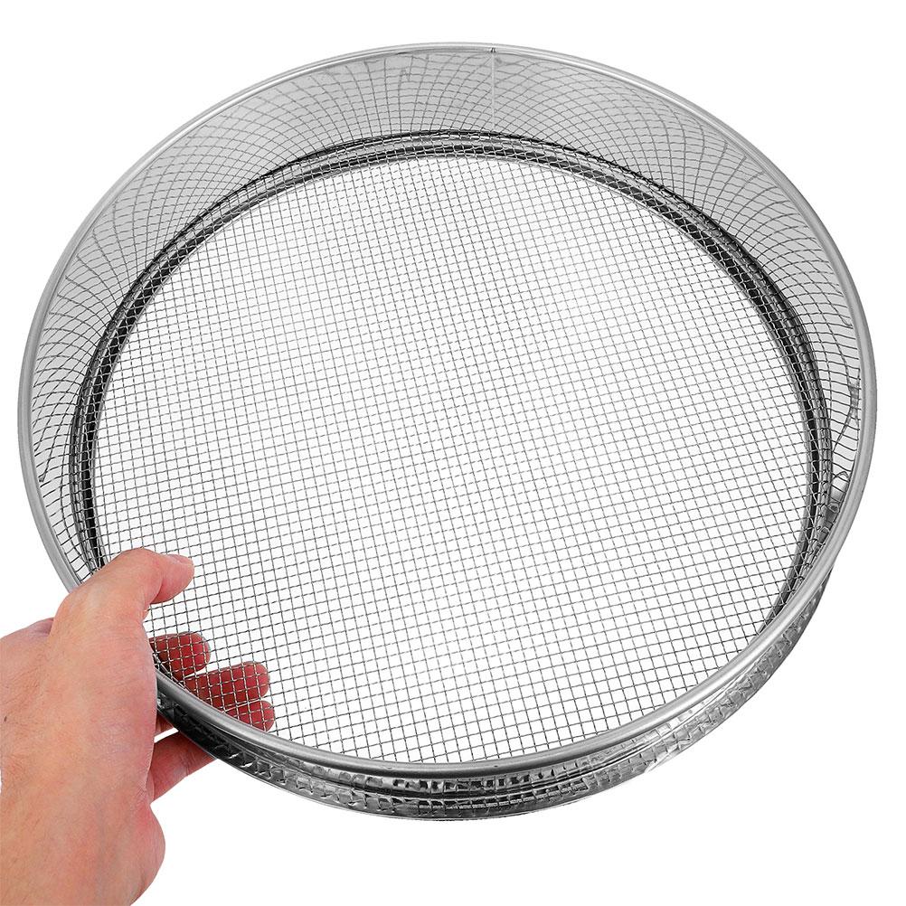 Garden Sifter For Compost Sifting Tool Round Mesh Sifter Metal Sifting Tool For Garden Soil Screening And Particle Separation