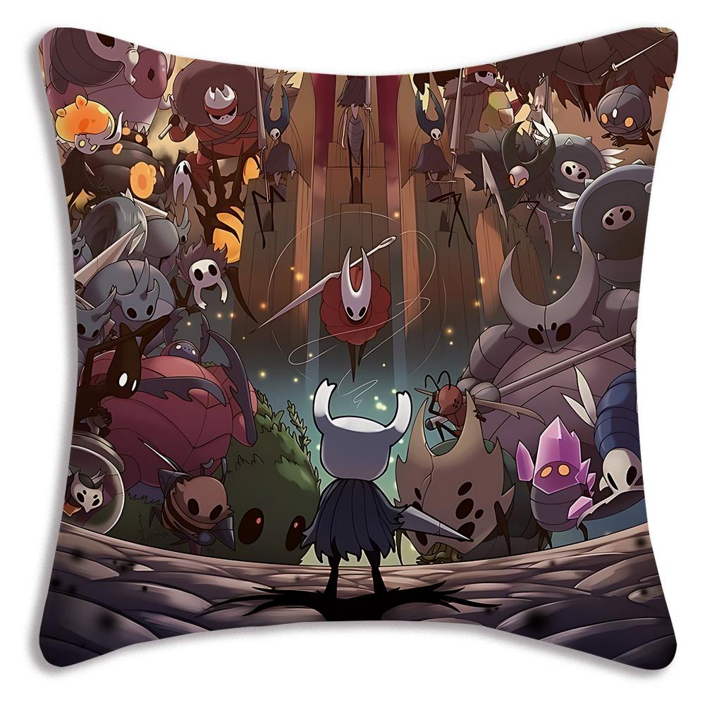 For Hollow k-knight the knights Pillow Covers Cartoon Sofa Decorative Home Double-sided Printing Short Plush Cute Cushion Cover