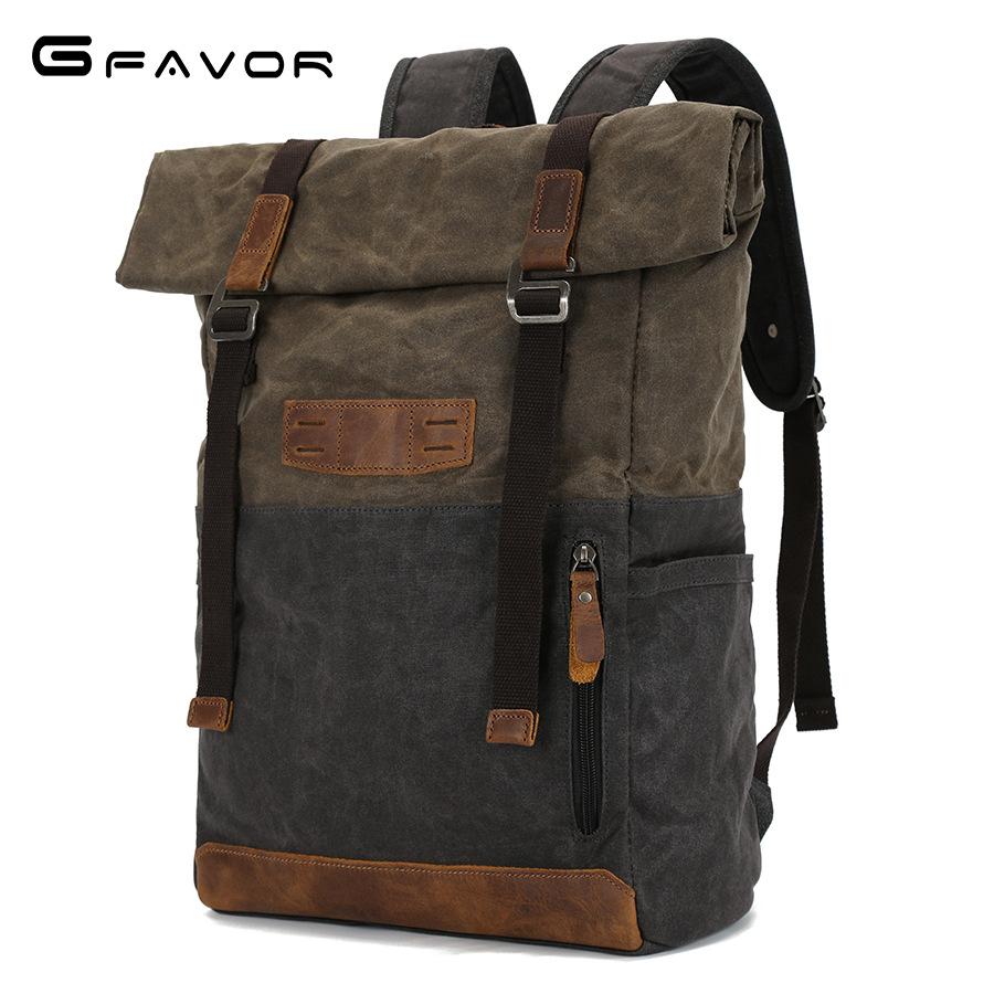 

Винтажная сумка масляный воск холст рюкзак походный рюкзак студенческая школьная сумка из конской кожи походная мужская сумка