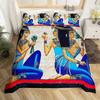 Cleopatra Bedding Sets King Size Ancient Egyptian Pattern Duvet Cover Set Mummy Exotic Tribe Style Comforter Cover Quilt Cover
