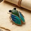 Chinese Style Cicada Brooch Real-like Enamel Brooch Vintage Insect Lapel Pin  Gifts