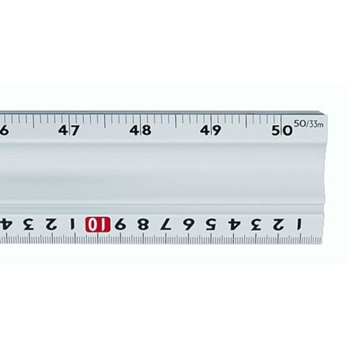 Shinwa Sokutei Aluminum Cutter Ruler, 1.5m, with Dual Graduations and Handle, 65096