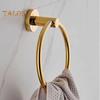 Suction Cup Towel Ring Wall-Mounted Metal Holder Solid Color Easy To Install Bathroom Hand Towel Holder Hanger Hook