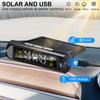 TPMS Tyre Pressure Monitoring System Solar Power LCD Display with 4 Internal/External Sensor  Waterproof Temperature Warning