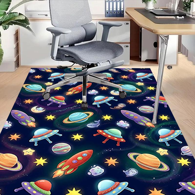 1PC space planets Non-Slip Floor Carpet Compatible for Office&Living Room&Bedroom&Dining room - Soft & Pattern-G0349