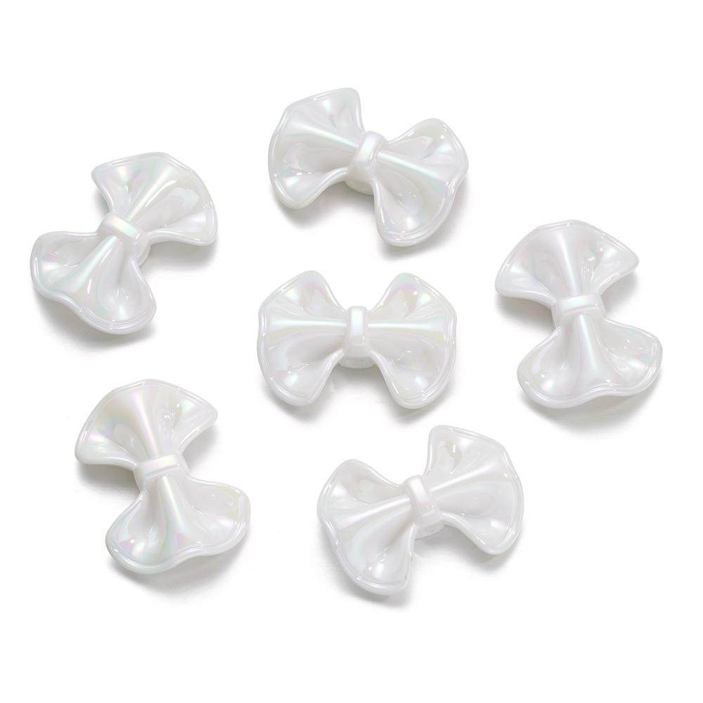 6-10pcs Butterfly AB Color Butterfly Shape Acrylic Beads Shiny Loose Spacer Beads For Jewelry Child Crafts Making Accessories
