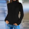 Autumn Winter Women Slim Knitted Sweater Tops High Neck Long Warm Baggy Chunky Pullovers Outwear