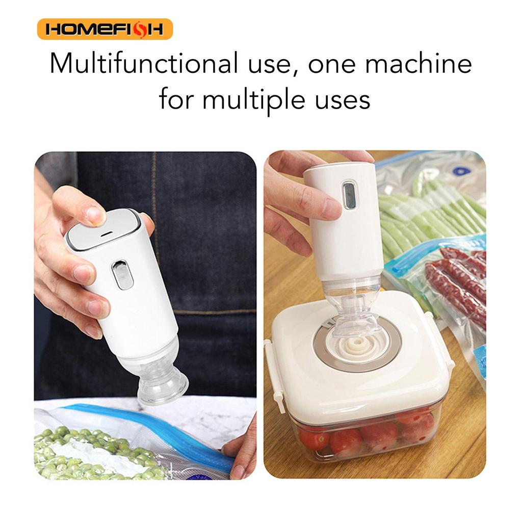 Vakuová pumpa Automatická vakuová pumpa na sáčky Dobíjecí přenosná elektrická vakuová těsnicí kompresní pumpa