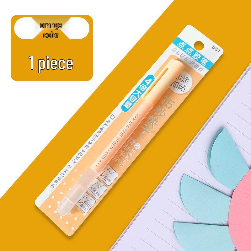 Colorful Dot Glue Pen for Kids' Crafts & Journals - Quick-Drying, Student-Friendly Tape.