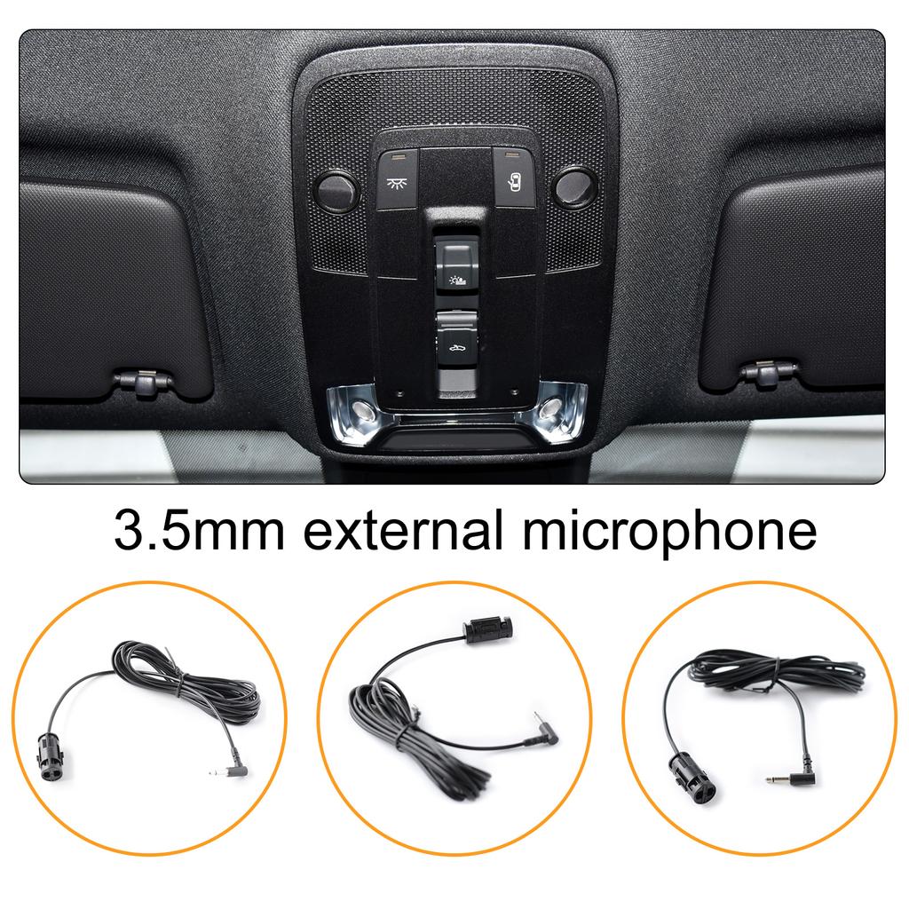 Speakers Line 3.5mm Plugs Vehicle Microphone With Extended 3 Meter Cable For Clear Sound Pickup Communication Navigation