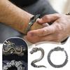 Men's Dragon Head Link Bracelet Stainless Steel Punk Rock Chain Thick Heavyweight Biker Jewelry Statement Accessory for Men