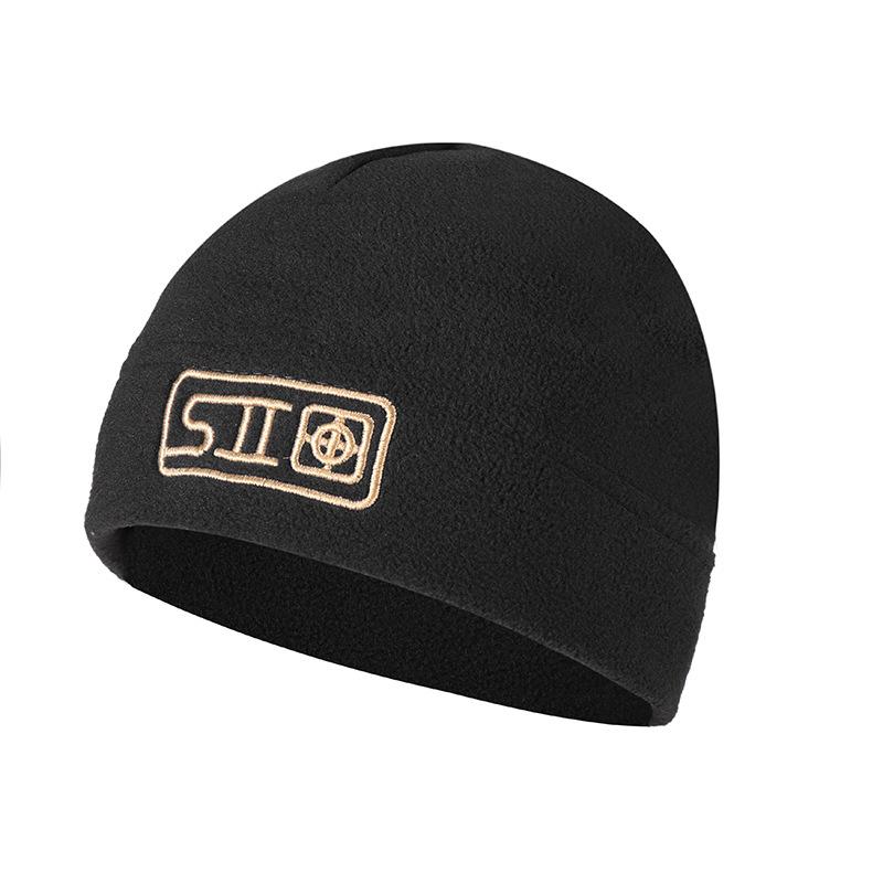 

Зимний флисовый комплект шапки и шарфа для мужчин, утеплитель для лица, термочехол для головы, маска для лица, унисекс, для езды на велосипеде, для спорта, шарфа Black 1pc hat