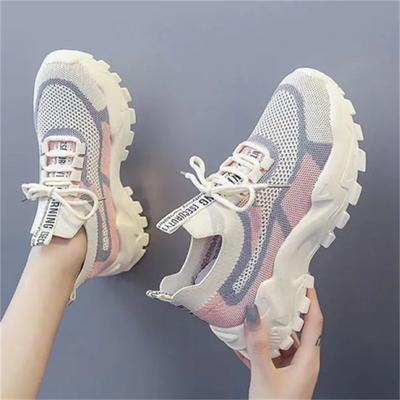 Daddy Shoes Women's Fashion New Casual Trend Thick-soled Mesh Breathable Soft-soled Sports Shoes Cheap Shoes