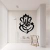 Ganesha Wall Decor Black Metal Wall Art Religious Home Office Meditation Decor