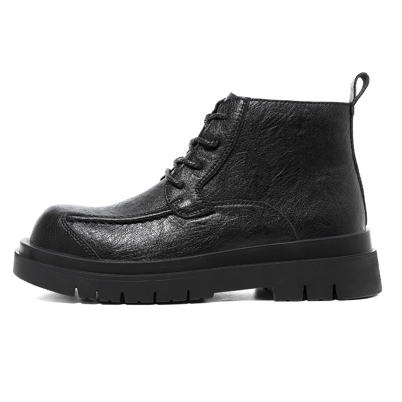 

Модные мужские ботинки на толстой подошве Модные повседневные и универсальные стили Отдых на природе деловая вечеринка Повседневная офисная взрослая качественная обувь 44 чёрный