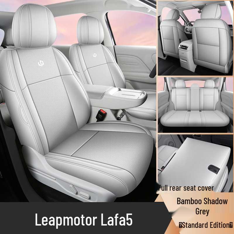 2025 Leap Lafa5 Universal Leather Seat Covers for 5-Seater Vehicles - All-Season, Full Coverage Cushions.