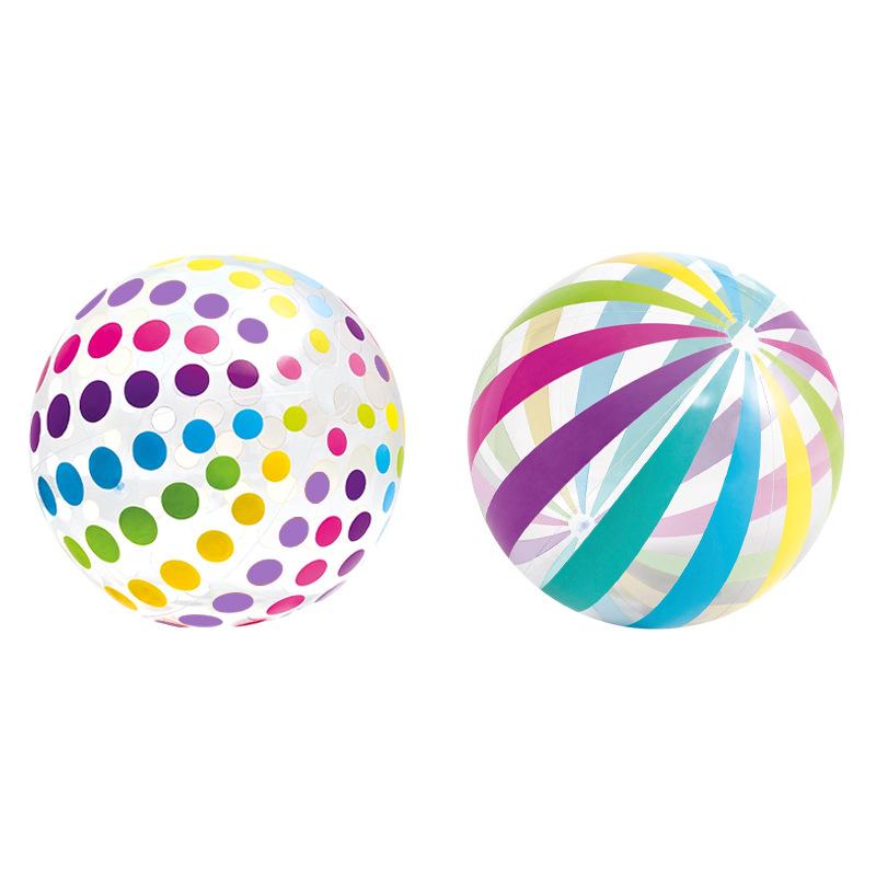 Umweltfreundliches PVC Farbgestreiftes Eltern-Kind Interaktives Spielzeug Outdoor Seaside Wasserspiel Aufblasbarer Kinderfußball Strandball