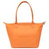 Longchamp Logo Druckknopfverschluss Nylon Tragetasche Schultertasche Mittel Damen Taschen Orange L2605919P54