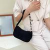 New Arrivals for Spring Fashion Vintage Women's Handbags Corduroy Underarm Bag Casual Shoulder Bags Solid Color Zipper Handbag