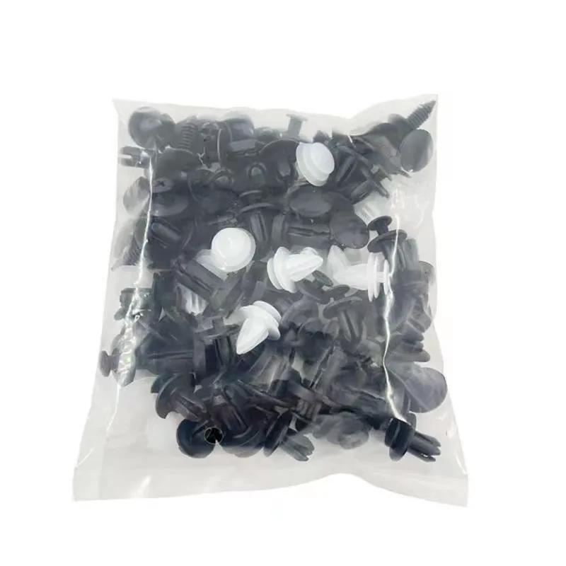 100pcs Auto Fastener Clips Car Fender Push Retainer Pins Rivet Bumper Door Trim Panel Retainer for Box Bag Package