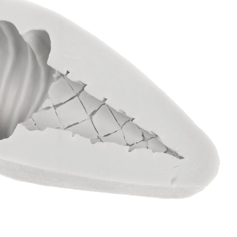 Molde de silicona para tarta de cumpleaños de bebé con forma de cono de helado y dulce de chocolate